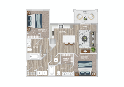 South and Twenty_B1 Floorplan Illustration